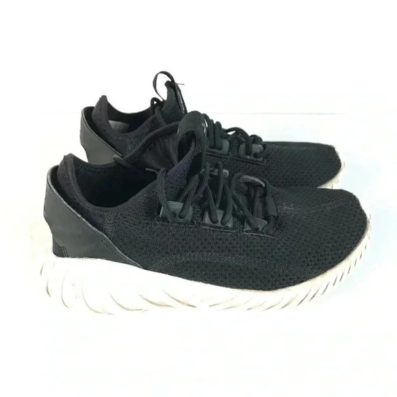 Adidas Black Mesh Tubular Doom Sock  Primeknit Sneaker Shoes - Picture 5 of 7